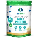 BioTrust Low Carb Lite, 20 גרמים של חלבון דשא-Fed Whey חלבון Isolate, 100 קלוריות, ProHydrolaseaseive Enzymes, non-GMO, חינם מ Soy ו Gluten, rBGH-Free (14 משרתים) (Vanilla Cupעוגות)