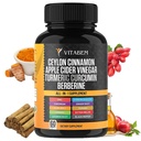 Ceylon Cinnamon כמוסות 3000 מ"ג Turmeric 3000 מ"ג Apple Cider Vinegar 3000 מ"ג ג'ינסנג 2000 מ"ג Aloe 2000mg Barberine 1200 מ"ג + Banaba | Bitter Melon