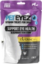 PetEyez Tear Stain Remover ויטמין Treats for Dogs - Support Eye Health &duction Itching & Tear Stain Buildup - 100% Natural Dog Treats w / Superfoods, Antioxidants & Foodsents - פלאפור עוף - 1oz Stain Buildup - 100% טבעי כלב טיפול w / Superfoods, Antioxidants & Foodsents