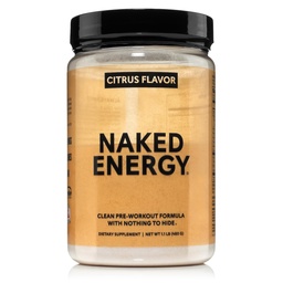 NAKED Citrus Energy - Citrus Flavored Clean Pre Workout תוסף עבור גברים ונשים, ידידותי טבעוני, לא הוסיף ממתקים, צבעים או פלאברס - 30 משרתים