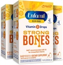 Enfamil D-Vi-Sol ויטמין D נוזל תוספת טיפות עבור תינוקות, תמיכה שיניים חזקות ועצמות בתינוקות תינוקות לתינוקות, Easy-to-Use, Gluten Free, 50 mL Dropper בקבוק, Pack של 3