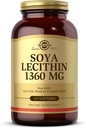 Solgar SOYA Lecithin 1360 מ"ג - 100 Softgels - מקור של Choline - Gluten & חלב חינם - 100 משרתים
