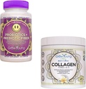 Grow Young Fitness Probiotic ו- Vanilla Collagen - תומך בבריאות העיכול ומקדם עור ועצמות - (1) 30Pack של Probiotics + 12.4oz של אבקת Vanilla Collagen