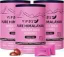חניכיים Shilajit, 3000 Mg Shilajit Pure ההימלאיה אורגנית עם Ashwagandha, Turmeric Sugar-Free Gummies עבור גברים ונשים, תוסף Shilajit, non-GMO Nature Shilajit עבור אנרגיה, 180 חניכיים