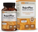 RejuviFlex - תוספת טבעית משותפת w/ApresFlex Boswellia AKBA, Turmeric Curcumin, פיפרין ו-White Willow Bark - for Function of Hands, Knees, Total Joint Health (90 קפסולות)