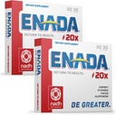 ENADA 20X 20 מ"ג NADH תוסף | Boost Energy, Mental Focus, Stamina | Support Fatigue, Cell Regenerator, מגביר את יכולת האנרגיה הטבעית עבור נשים וגברים | 60 Lozenges