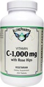 C-1000mg (ascorbic Acid) עם 50 מ"ג רוז HIPS - Soy Corn Gluten חינם (250 טבליות)