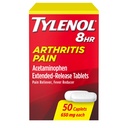 Tylenol 8 Hour Arthritis Pain הקלה טבליות מורחבות-Releases, 650 מ"ג Acetaminophen, כאב משותף Reliever & Fever משככי כאבים, אוראלי כאב Reliever עבור דלקת פרקים וכאב משותף, הרוזן 50