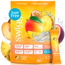 Swigg Electrolytes אבקת Packets - No Sugar Multivitamin hydrotion אבקת, סוכר חינם אלקטרוליט לערבב עם ויטמין B12, B5, B6, C, D ו Folate, Multi Water, Fusion - 30 מקלות