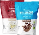 פיתוח תזונה מתקדמת Grass פד 100% אבקת חלבון Whey + Fit & Slim עם Glucomannan, Inulin סיבים - גבוה סיבים, חלבון גבוה, טהור, Keto Approved, non GMO, Stevia Sweetened - 2 Pack