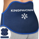 KingPavonini תוספת חבילת קרח גדולה עבור Back Pain הקלה עם הרחבה, 2 Pack Reusable Lower Back Gel Ice Pack Wrap for Lumbar Surgery, Sciatica, Herniated Disc, Coccyx Pain, Cold/Hot Therapy