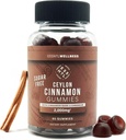 Ceylon Cinnamon Sugar-Free Gummies - 120ct | 2000mg Per Serve | Antioxidant & Joint Support | Delicious Apple Pie Flavor | טבעוני & Gluten-Free Cinnamon תוספים