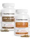 Lions Mane (120ct) ו- Cordyceps (120ct) קפסולות Bundle - תוספת Mushroom עבור קוגניציה, אנרגיה והתחדשות