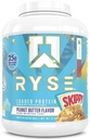 אבקת חלבון עמוסה - דלפי בוטנים - 25g Whey חלבונים Isolate & Concentrate with Prebiotic סיבים & MCTs - Low Carb, Low Sugar, Low Sugar, Digestive-Friendly - 54 משרתים / 4 lb Tub Tub