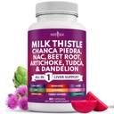 AGE Milk Thistle NAC Chanca Piedra Beet Root Artichoke Dandelion Root Astragalus - Plus TUDCA & הג'ינג'ר - 60 Count Count Count