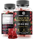 [5 ב 1] Calcium Gummies עבור נשים וגברים עם מגנזיום ויטמין B12 ויטמין K2 & ויטמין D3 | תוסף Calcium עבור מבוגרים 100 מ"ג, מגנזיום תוספת למבוגרים 50 מ"ג | Non-GMO