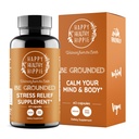 Happy hippie Be Grounded Stress Relief תוסף - Lavender Pills | מקדם Calmness & להירגע | Quick Acting | Magnesium Glycinate 100 מ"ג, L Theanine, Lemon Balm Leaf