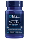 Life Extended Optimized Chromium with Crominex 3500 mcg, Metabolism Health, Healthy Balance, Vegetarian, Gluten Free, Non-GMO, 500 mcg, 60 קפסולות צמחוניות