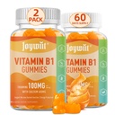 ויטמין B1 מסטיק 100 מ"ג למבוגרים ולילדים, Thiamine B1 תוספת עם 600 מ"ג Calcium, מערכת העצבים תומכת & Boost אנרגיה, Orange Flavor, Non GMO, טבעוני, 120 מסטיקים צ'ויכול